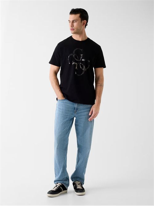 T-shirt con logo stampato GUESS | M6RI03I3Z14/JBLK